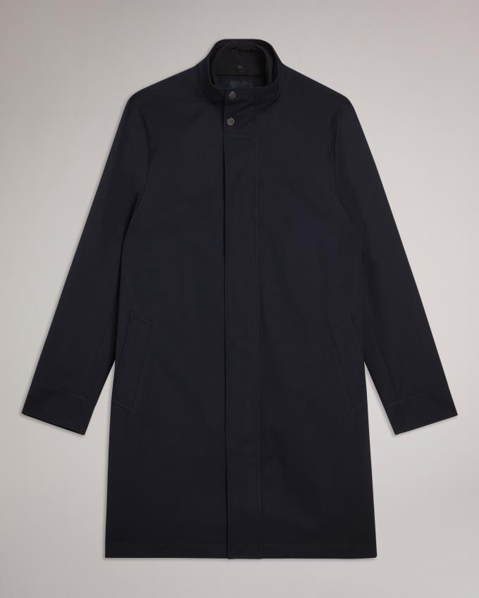 Manteau Ted Baker Funnel Neck With Removable Lining Bleu Marine Homme | IWD-27544276